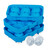 Relaxdays Eiswürfelform, 2er Set, 4,5 cm Kugeln, wiederverwendbar, aus Silikon, 6 einzelne Eiskugeln, Eisgießform, blau