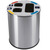 Waste Separation Recycling Bin - 40 Litre - Satin Stainless Steel