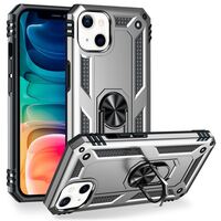 NALIA Military-Style Ring Cover compatible with iPhone 13 Case, Extreme Protection Shockproof Robust Outdoor, 360° Ring for Stand Function & Car Mount, Hardcase & Silicone Bumpe...