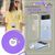NALIA Clear Cover with Chain compatible with Samsung Galaxy Z Flip4 Case, Transparent Necklace Phonecase with Ring & Adjustable Strap, Anti-Yellow Hard Back & Silicone Frame Purple