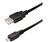 Anschlusskabel USB 2.0 Micro Stecker A an Buchse A, schwarz, 0,30m, Good Connections®