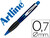 Portaminas Artline Retractil Sujecion de Caucho Translucido 0.7 mm -Cuerpo Azul