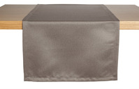 Tischläufer Ambita glatt; 40x130 cm (BxL); taupe; rechteckig
