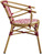 Stuhl Estilo; 59x63x76 cm (BxTxH); Sitz rot, Gestell braun; 2 Stk/Pck