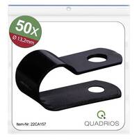 Quadrios 22CA157 Rögzítő bilincs csavaros 22CA157 Köteg átmérő tartomány 13.2 mm (max) Fekete 1 készlet