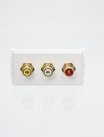 Outlet Panel Composite 3xRCA . Wall Outlets