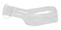 Urinflasche für Männer, weißer Deckel, eckig, aus Polycarbonat Ampri (25 Stück) , Detailansicht