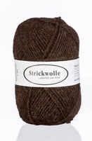 Handstrickwolle aus Schafschurwolle dunkelbraun 100g