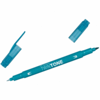 Doppelfasermaler TwinTone Rund- und Finelinerspitze turquoise blue