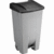Abfallcontainer Kunststoff 120l grau mit schwarzem Deckel