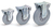 fetra® Bockrolle, mit Vollgummi-Bereifung BLAUGRAU, Radgröße 125 x 38 mm