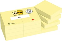 Post-it® Notes 653Y12, 51 x 38 mm, gelb, 12 Blöcke à 100 Blatt