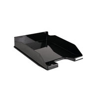 CONTOUR LETTER TRAY GLOSSY BLACK