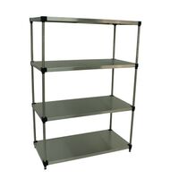 Solid stainless steel shelving