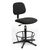 Anti-static chair with high base with foot ring and glides, height adjustment 550-800mm - charcoal fabric