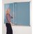 Tamperproof lockable coloured felt office noticeboards - double - light blue