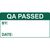 QA PASSED Quality managment label