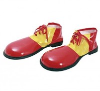 Zapatos grandes de Payaso rojos de 35 cm T.Universal