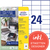 Etiketten, Home Office, Kleinpackung, A4 mit ultragrip, Adressaufkleber, 70 x 36 mm, 10 Bogen/240 Etiketten, weiß