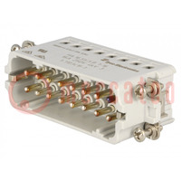 Connector: HDC; mannelijk; HTS HA; PIN: 16; maat 5; 16A; 250V