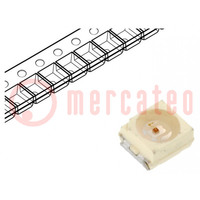 LED; SMD; 3528,PLCC2; zielony; 0,71÷1,6mcd; 3,5x2,8x1,75mm; 120°