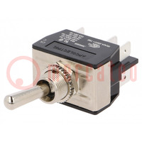 Switch: toggle; Pos: 2; DPDT; ON-ON; 10A/250VAC; Toggle: round; 100mΩ