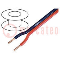 Wire: loudspeaker cable; 2x1.5mm2; stranded; OFC; unshielded; PVC