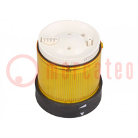 Signaller: lighting; bulb BA15D; yellow; 48÷230VAC; IP65; Ø70mm