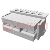 Plug; card edge; female; PIN: 5; angled 90°; IDC; tinned; 2A; 2.5mm