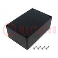 Enclosure: multipurpose; X: 90mm; Y: 135mm; Z: 50mm; ABS; black; IP65