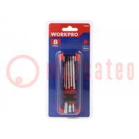 Wrenches set; hex key; Chrom-vanadium steel