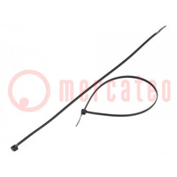 Cable tie; L: 300mm; W: 3.6mm; polyamide; 177N; black; Ømax: 83mm