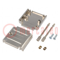 Enclosure: for D-Sub adapters; D-Sub 15pin; shielded; UNC 4-40