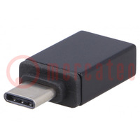 Adapter; OTG,USB 3.1; USB A socket,USB C plug; nickel plated