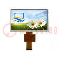 Display: TFT; 7"; 800x480; Illumin: LED; Dim: 164.8x99.8x5.5mm