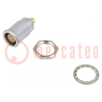 Connector: circular; 0B; socket; female; PIN: 5; soldering; 6.5A