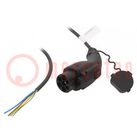 Cable: eMobility; 1x0.5mm2,3x2.5mm2; 250V; 4kW; IP44; GB/T,wires
