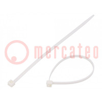 Cable tie; L: 150mm; W: 3.6mm; polyamide; 180N; white; Ømax: 36mm