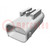 Connector: rectangular; MQS; plug; male; w/o contacts; PIN: 4; black