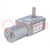 Motor: DC; with worm gear; 3÷9VDC; 1A; Shaft: D spring; 160rpm; 37: 1