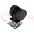 Furniture wheel; Ø: 40mm; H: 44mm; torsional,with mounting plate