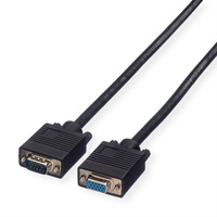 ROLINE SVGA kabel HD15 M/F, 2 m