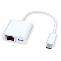 ROLINE USB 3.2 Gen 2 Typ C zu Gigabit Ethernet Konverter + 1x PD Port, 100W