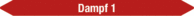 Mini-Rohrmarkierer - Dampf 1,5 bar, Rot, 0.8 x 10 cm, Polyesterfolie, Seton