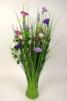 Artificial Silk Meadow Flower Bundle - 70cm, Hot Pink, Purple & Cream