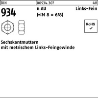 Sechskantmutter DIN 934 links M12x 1,5 -