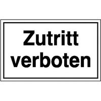 Zutritt verboten Hinweisschild Betriebskennzeichnung, Alu geprägt,Größe 25x15 cm