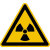 Warnung vor radioaktiven Stoffen Warnschild, Alu geprägt, Größe 100 mm DIN EN ISO 7010 W003 ASR A1.3 W003