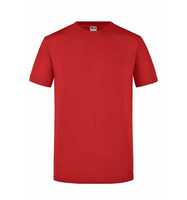 James & Nicholson Figurbetontes Rundhals-T-Shirt Herren Slim Fit JN911 Gr. L rot