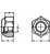 DIN 985 Sechskantmuttern mit Klemmteil, M 10, A2 blank, niedrige Form